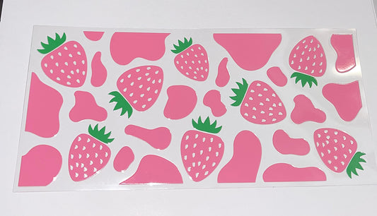 Strawberry cow print wrap (Must add cup)