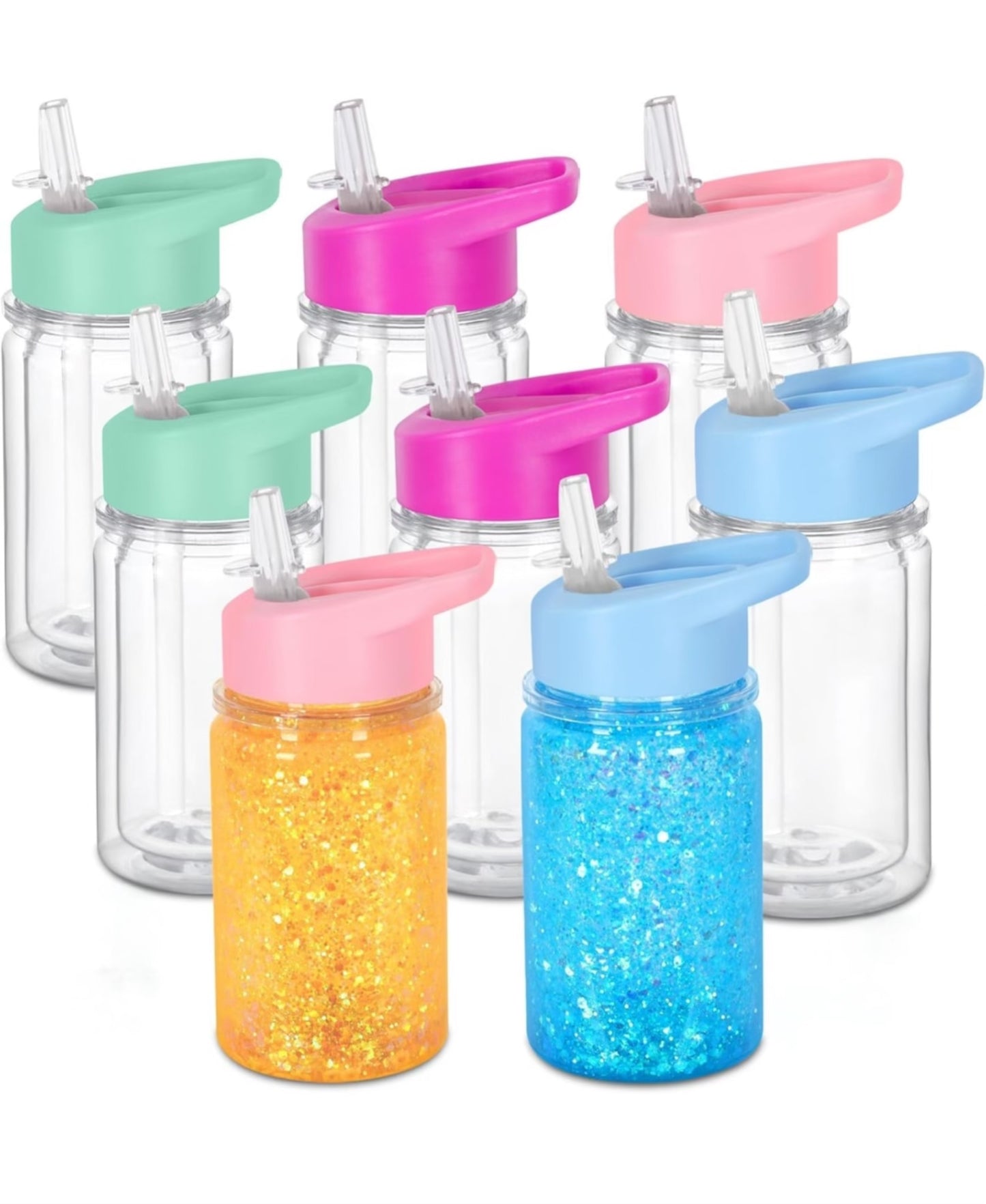 Kid snow globe flip straw tumbler