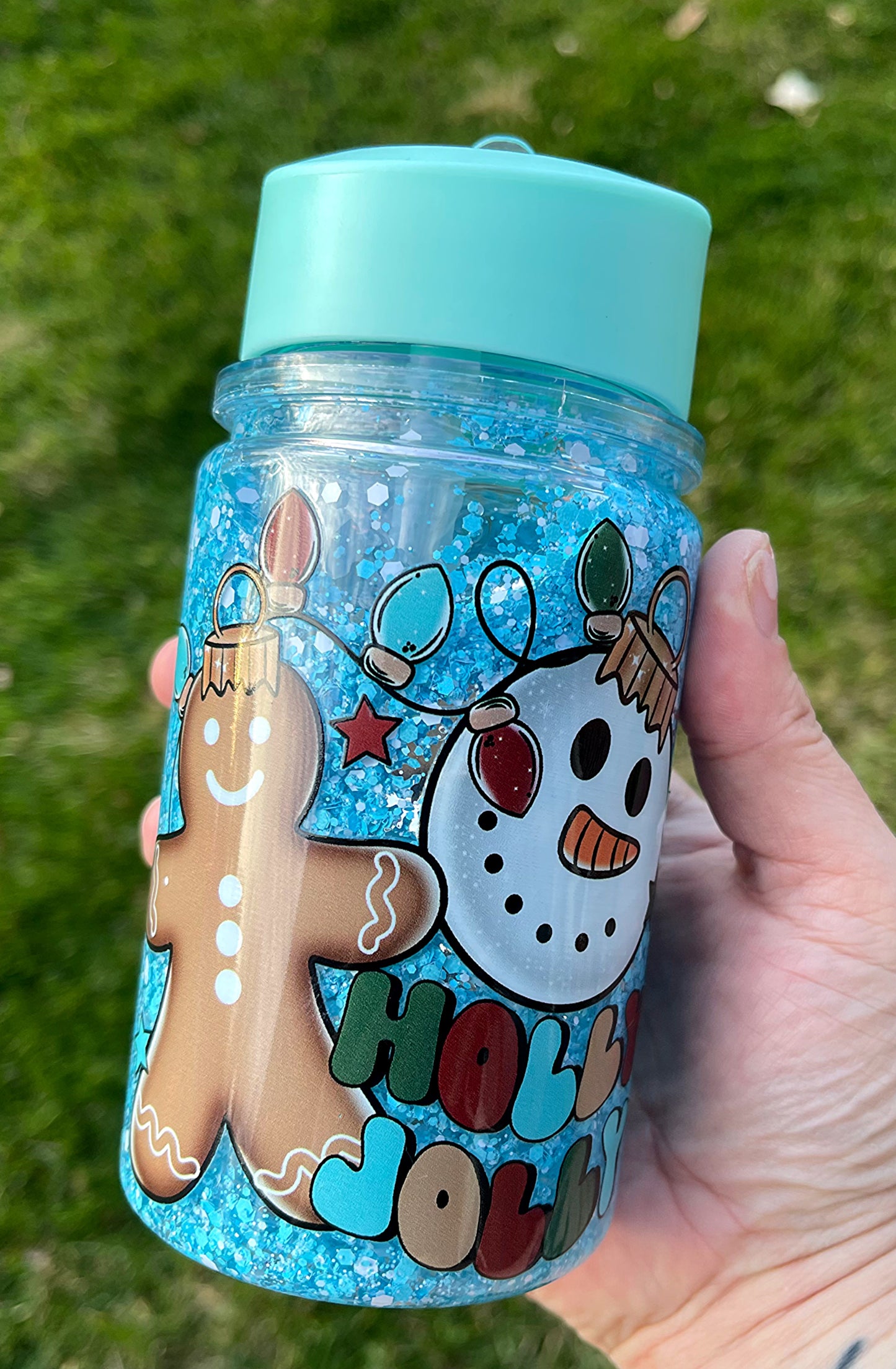 Holly Jolly kids tumbler